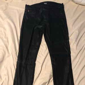 Hudson Coated black skinny jeans